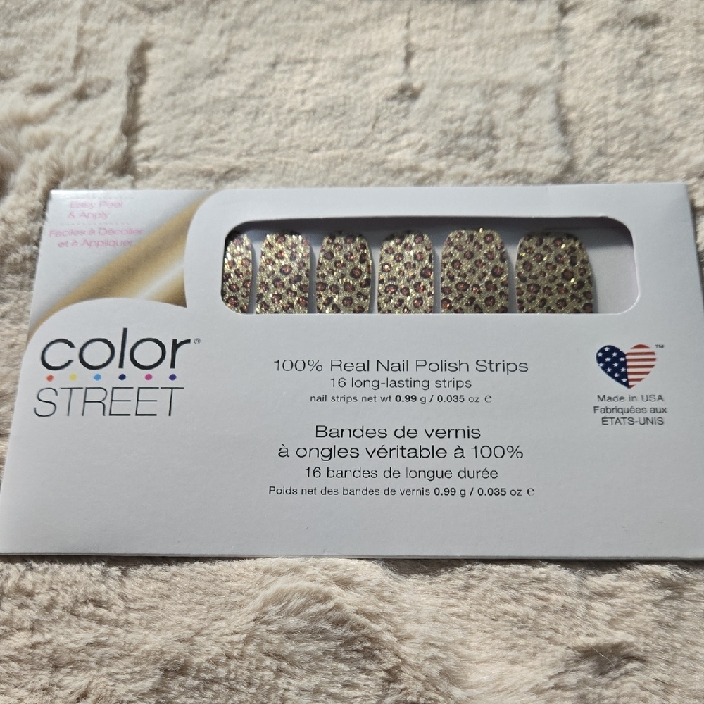 2/$15 🩷 Color Street Gold and Red Glitter Nail Strips